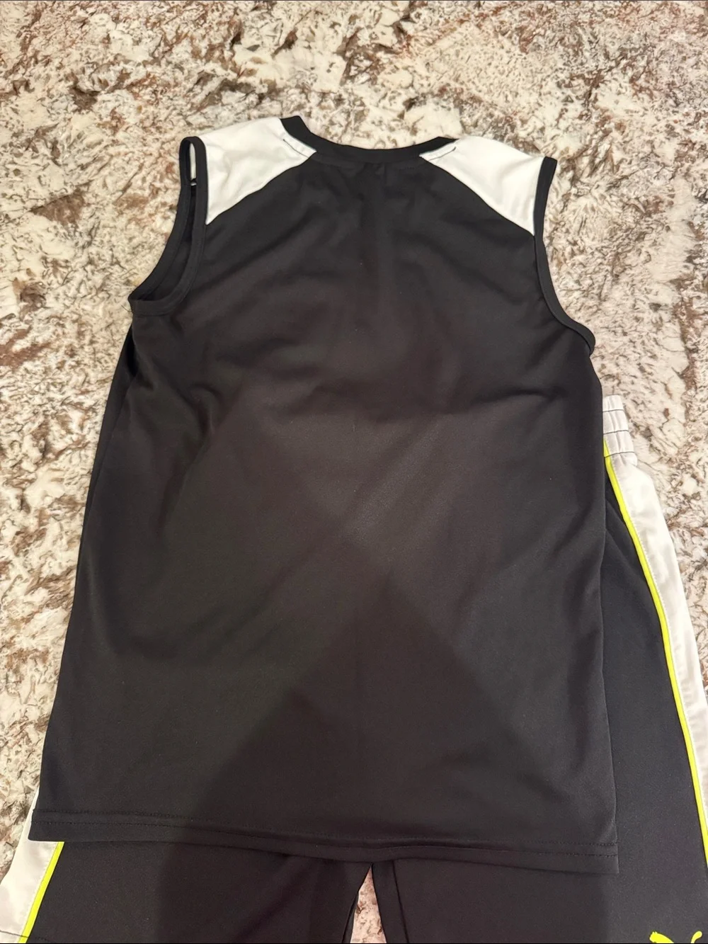 Puma Black with Yellow Accent Athletic Set